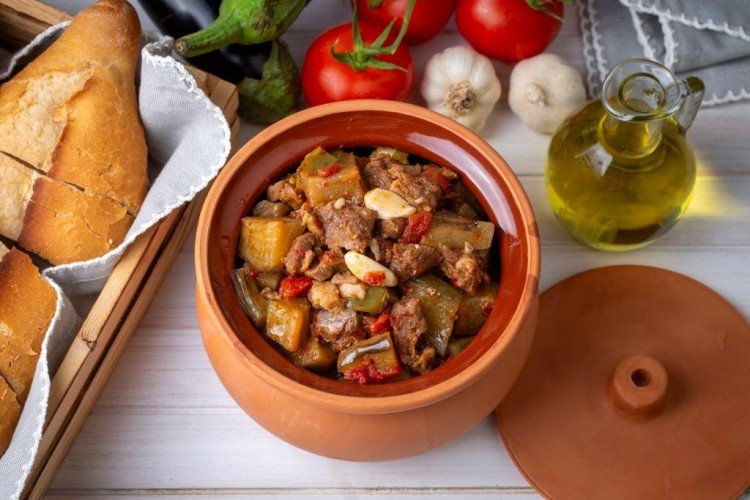 طاجن اللحمة الدايت بزيت الزيتون